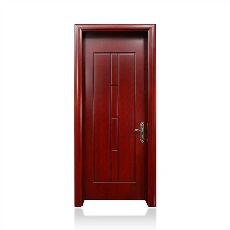 Puerta interior de WPC de talla tradicional roja